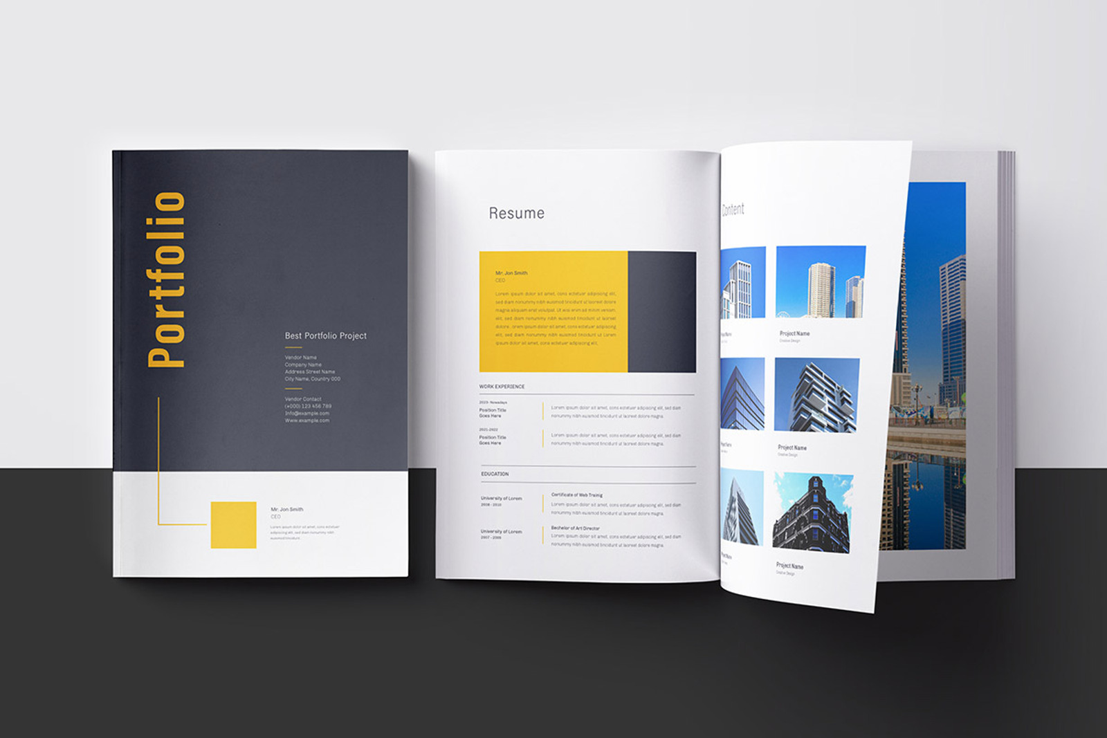Profesional Portfolio Clean Example Clean and Simple Portfolio Template #332953 - TemplateMonster