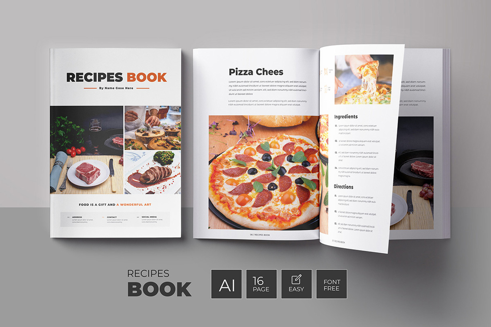 Recipe Book Or Cookbook Template #330528 - TemplateMonster