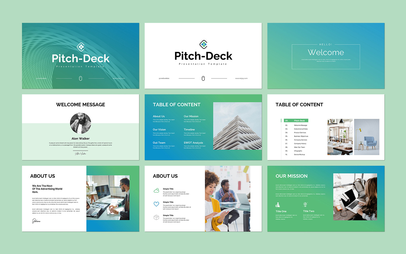 Pitch Deck PowerPoint Best Template #383639 - TemplateMonster