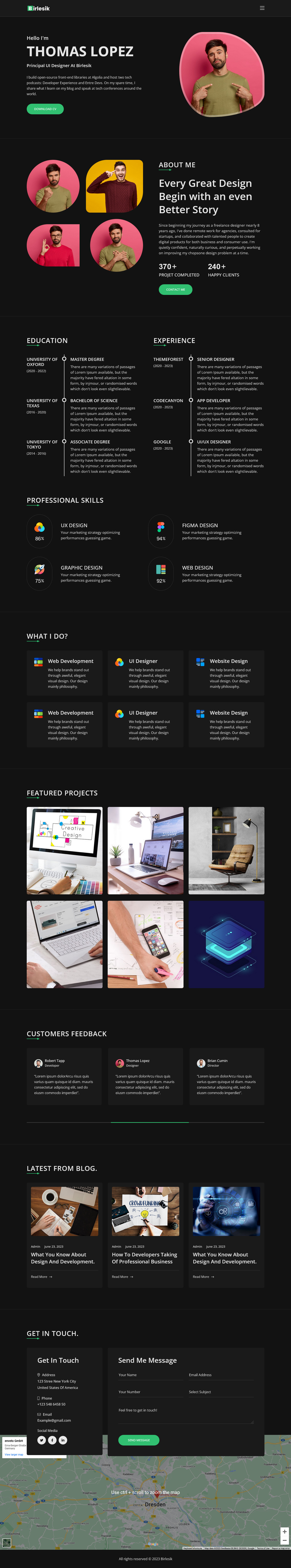 Birlesik - Personal Portfolio Resume HTML5 Theme