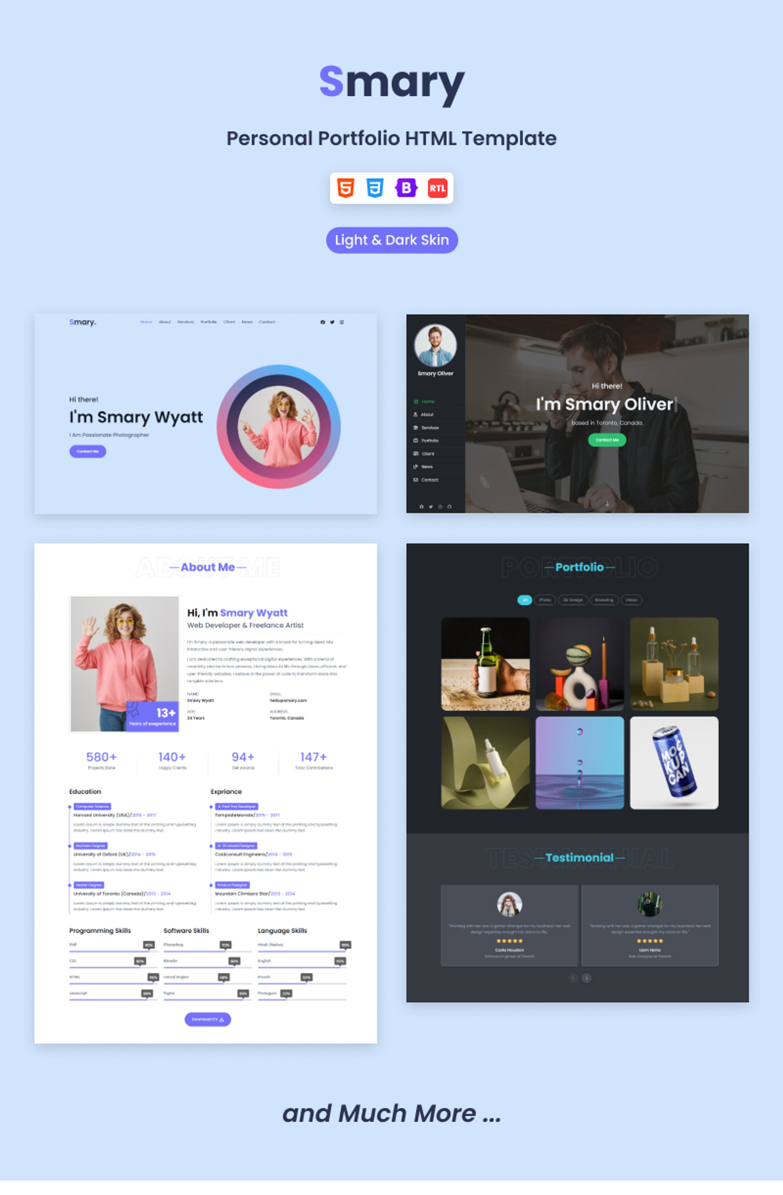 Smary - Personal Portfolio HTML Template - TemplateMonster