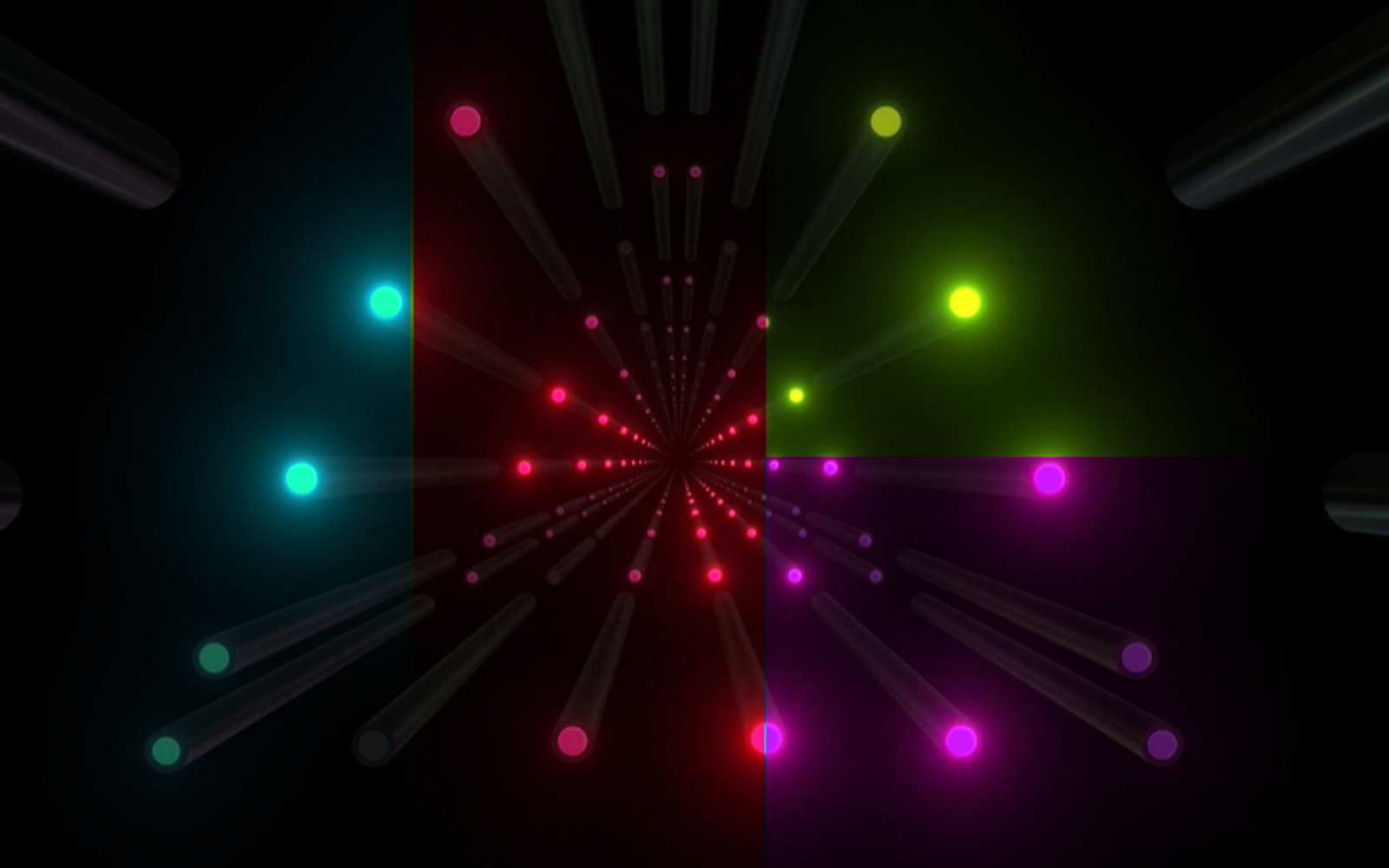 4k Colored Triangular Light Tunnel Pack Stock Motion Graphics