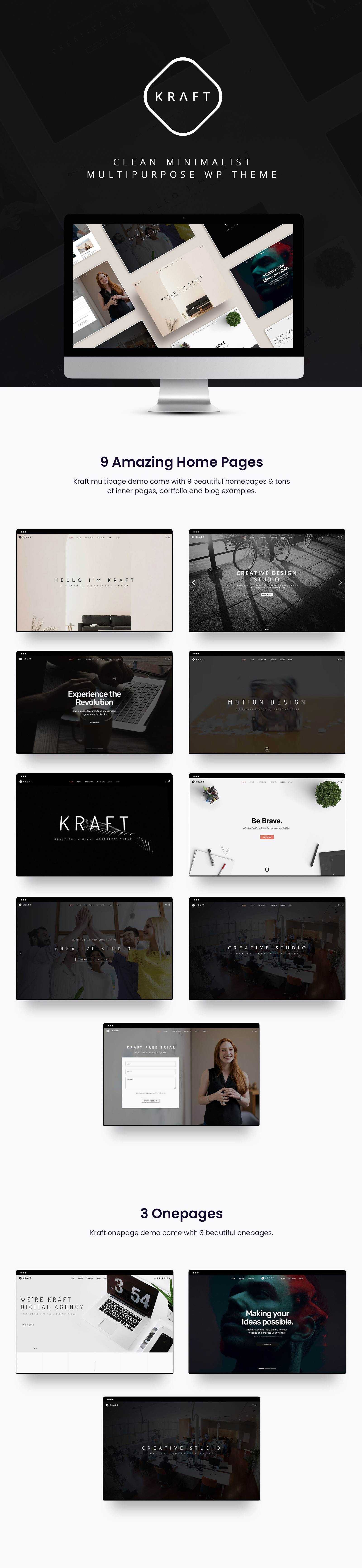 Kraft - Minimalist Agency & Portfolio WordPress Theme