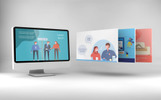 Happy People Infographic Microsoft PowerPoint Template Small Screenshot Happy People Infographic PowerPoint Template
