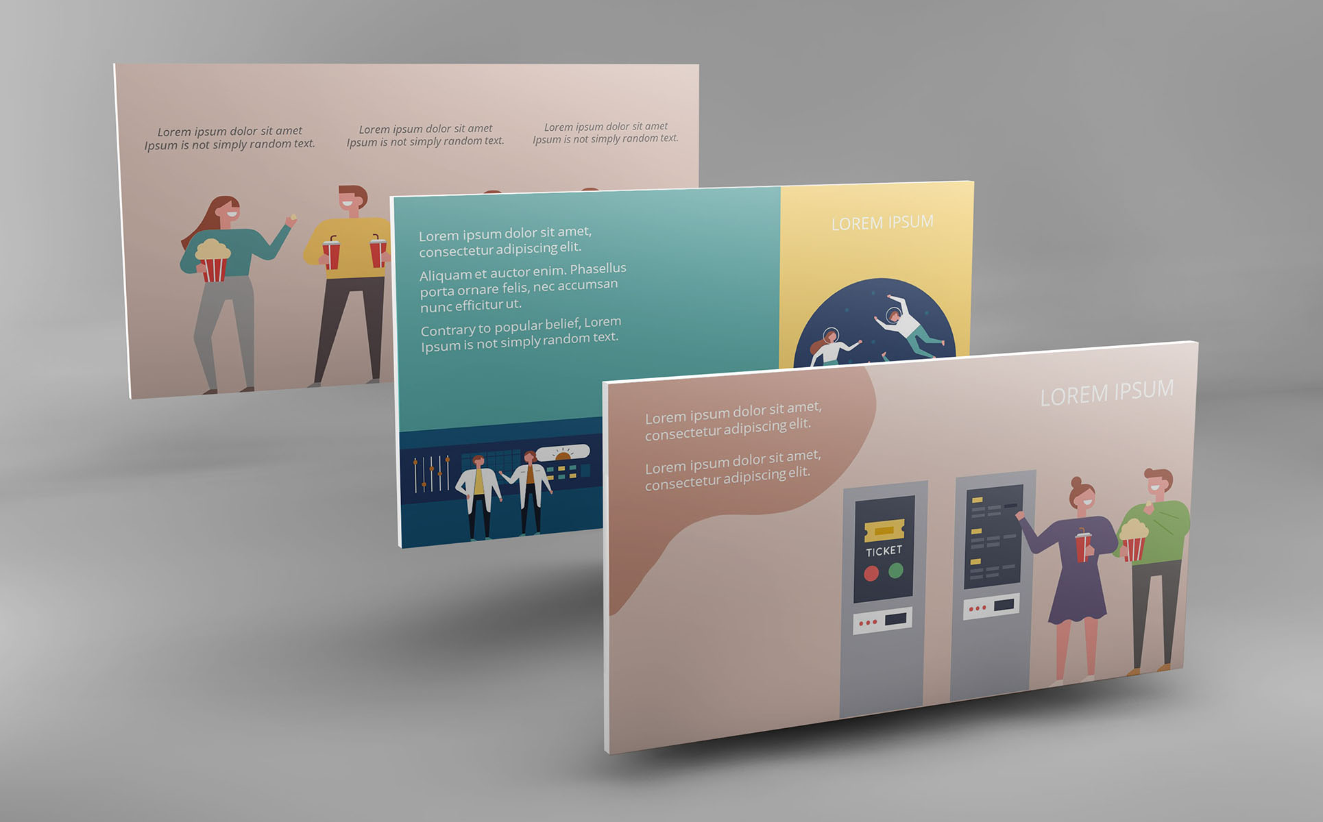 Happy People Infographic Microsoft PowerPoint Template Small Screenshot Happy People Infographic PowerPoint Template