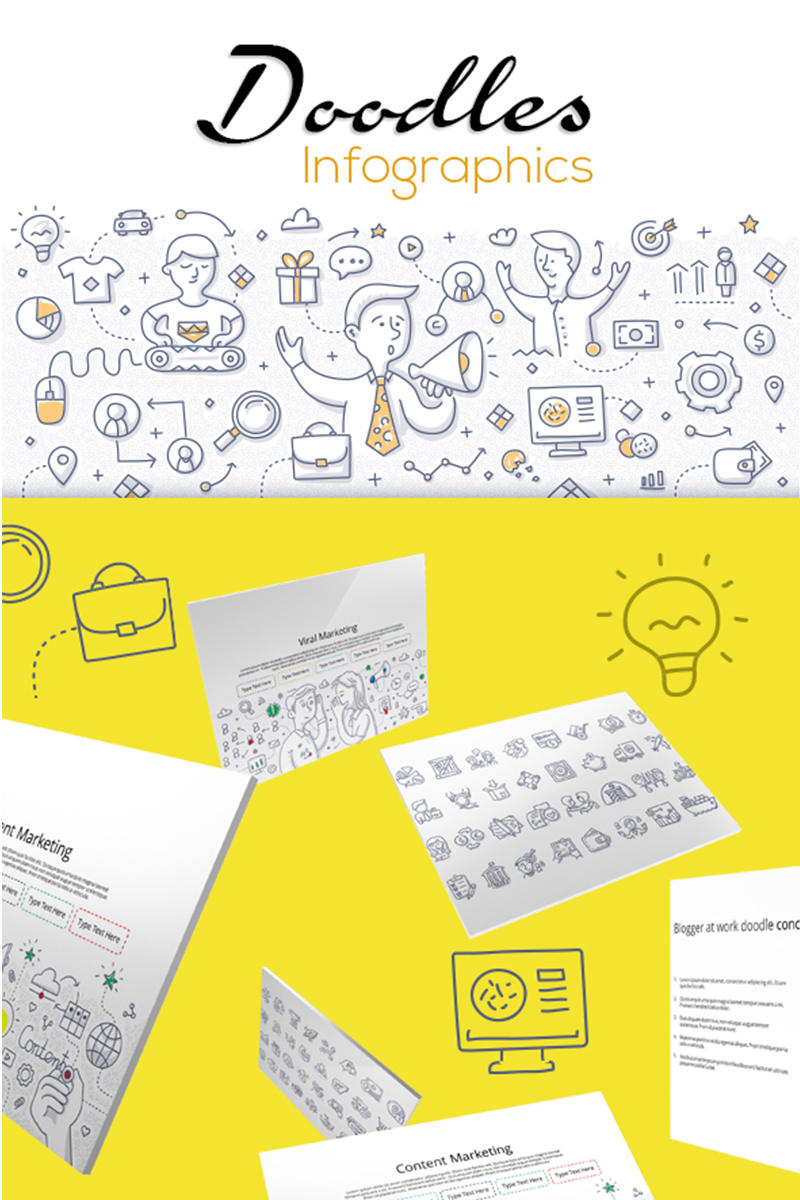 doodle infographic set 1 powerpoint template 71423