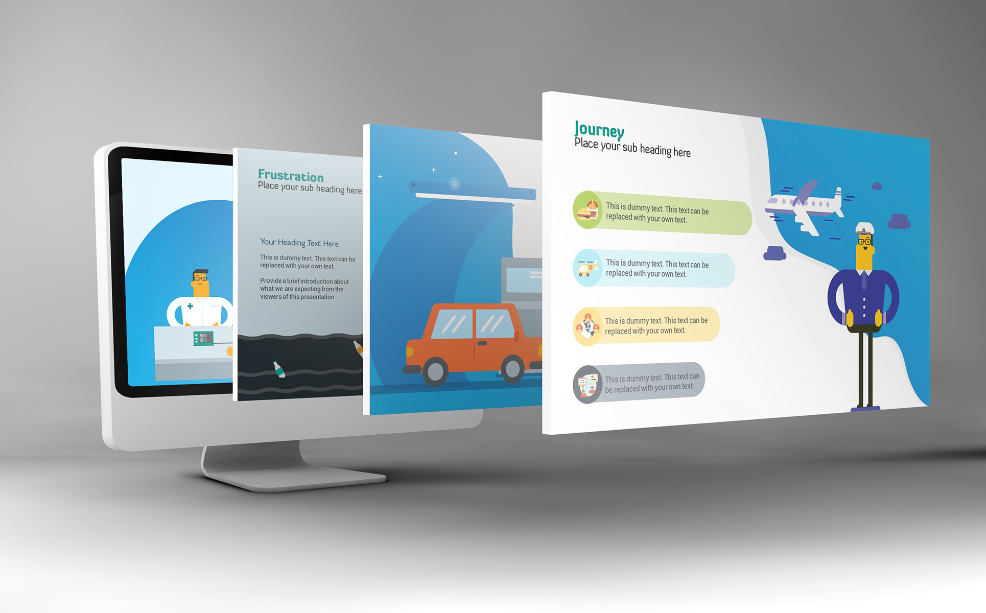 Professions Infographic Cool PowerPoint Theme Small Screenshot Professions Infographic PowerPoint Template