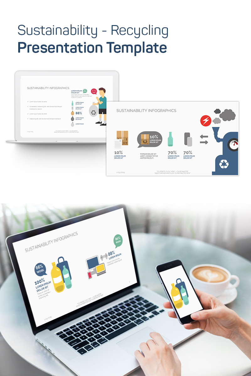 Sustainability - Recycling MS PPT Theme Small Screenshot Sustainability - Recycling PowerPoint Template