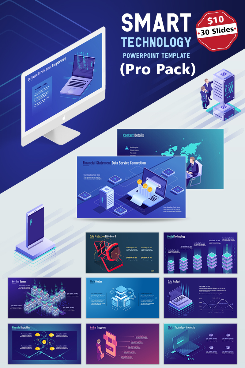 smart tech powerpoint template 75698