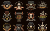 Pirate Grunge Logo Illustration Template Small Screenshot Pirate Grunge Logo Illustration