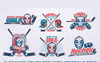 Hockey Emblem Retro Bundle Template Ilustração Screenshot Grade Hockey Emblem Retro Bundle Ilustração №78367 New Screenshots BIG