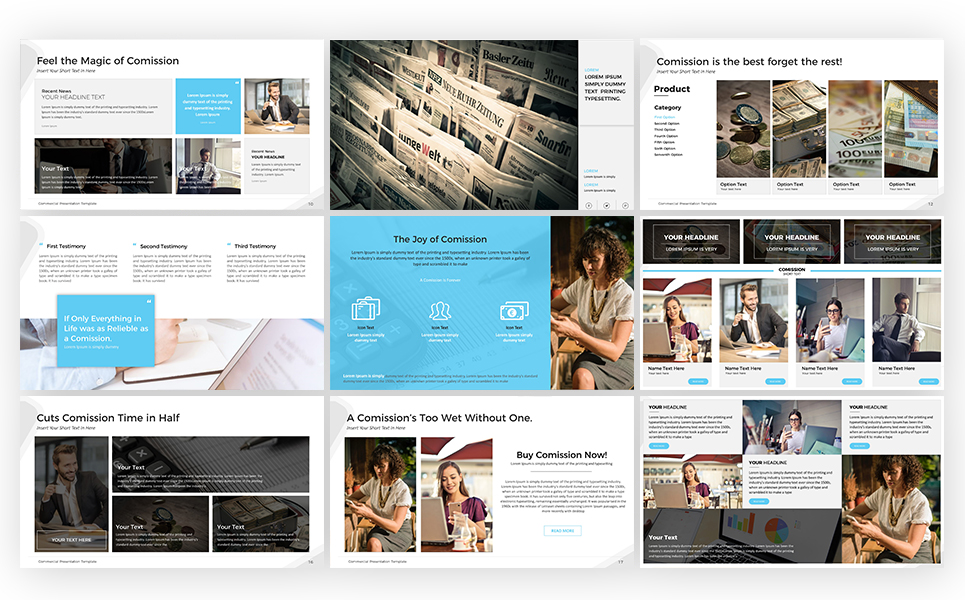 Commercial Presentation PowerPoint Template #68302