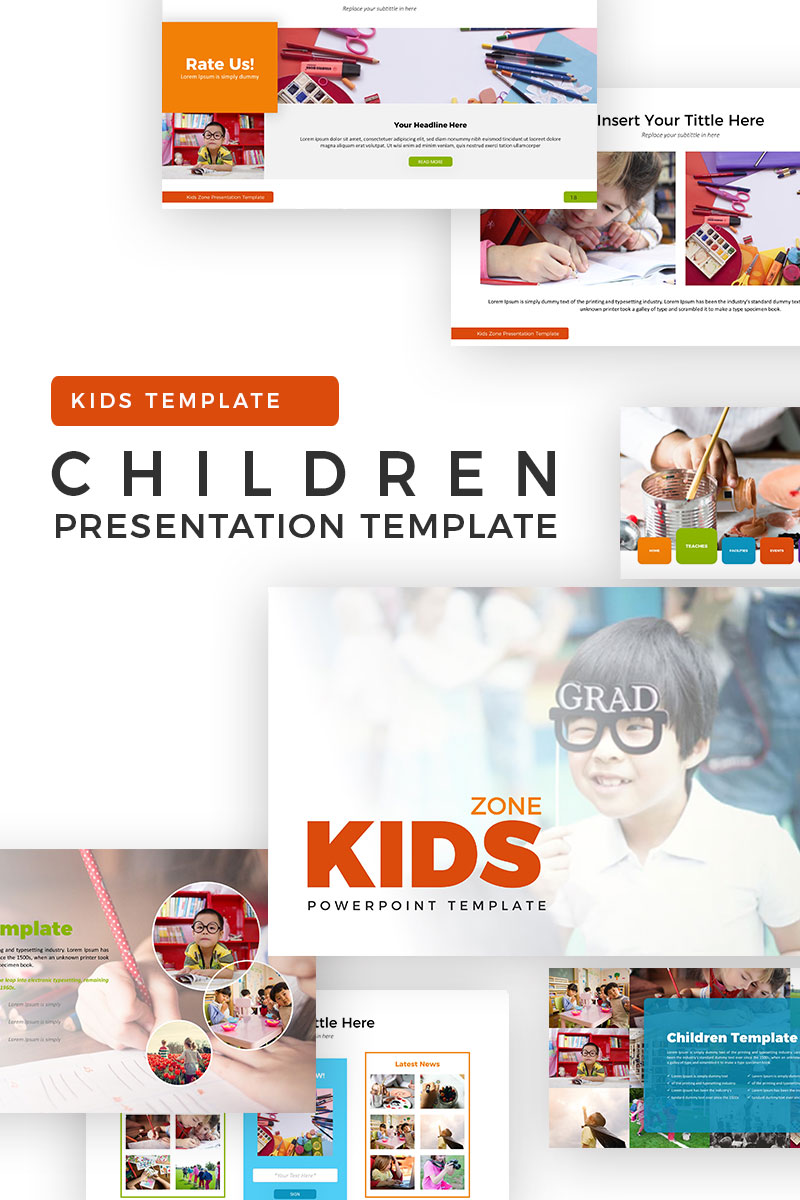 children powerpoint template 70604