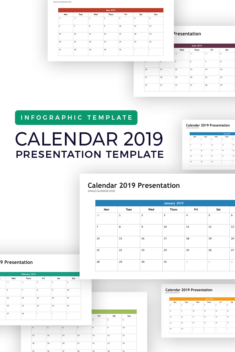 calendar 2019 infographic powerpoint template 74264 calendar template powerpoint