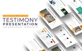 Testimony Presentation - Infographic Tema PowerPoint Captura de Pantalla Pequeña Plantilla PowerPoint para Sitio de Gráficos