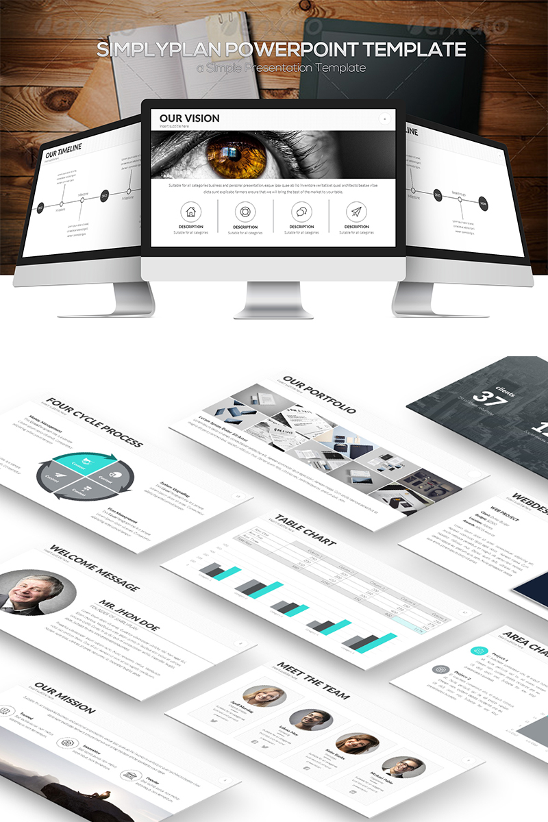 Simplyplan PowerPoint Vorlage Kleiner Screenshot PowerPoint Vorlage namens "Simplyplan"