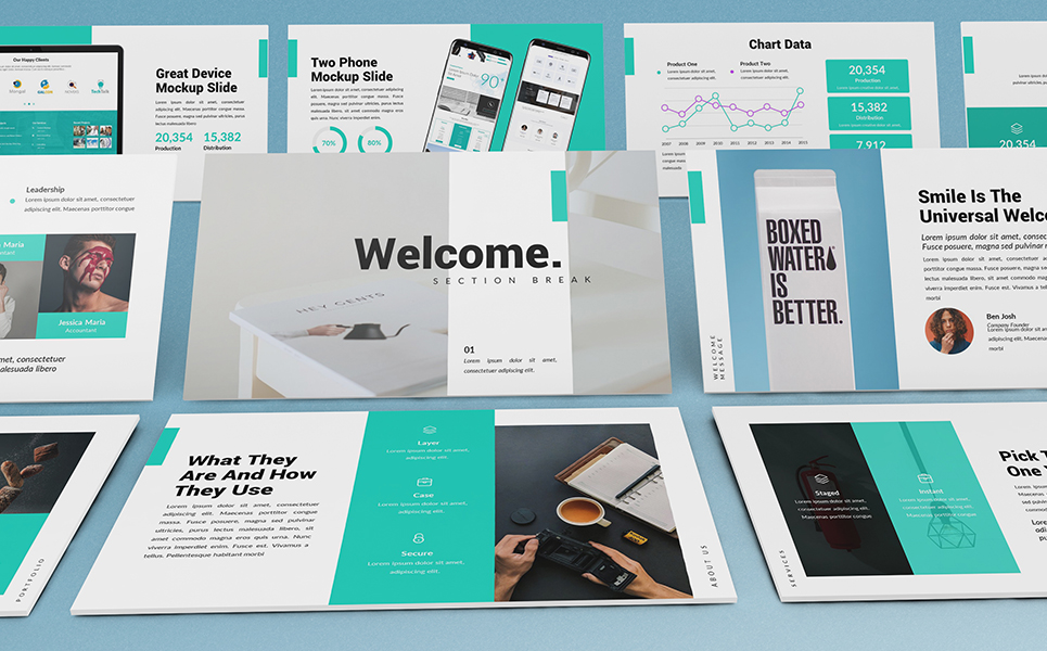 Dough - Creative PowerPoint Theme Kleiner Screenshot PowerPoint Vorlage namens "Dough - Creative"