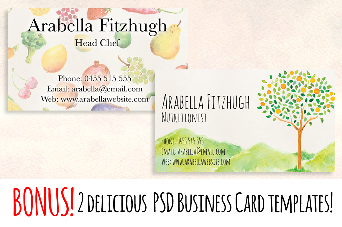 46 Hand Painted Fruits and Vegetable Illustration Theme Small Screenshot 46 Hand Painted Fruits and Vegetable Illustration