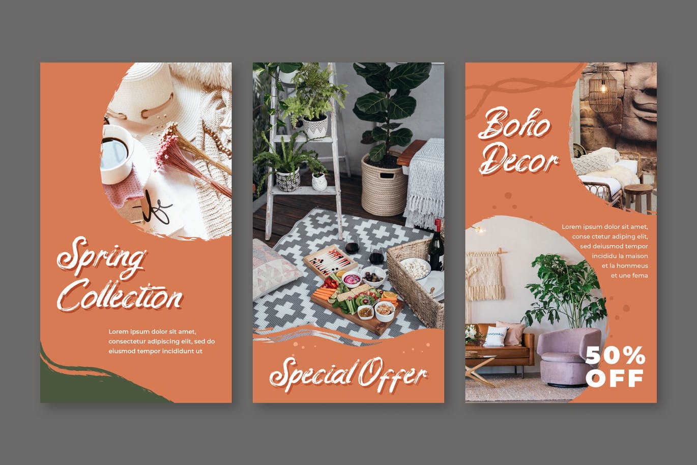 Download Шаблон для соцсетей "Home Decor Instagram Stories Template for Social Media" / Home Decor Instagram Stories Template for Social Media - Шаблон для соцсетей на тему графика instagram,story,stories,fashion,promotion,elegant,beauty,modern,psd,shop,company,corporate,photoshop