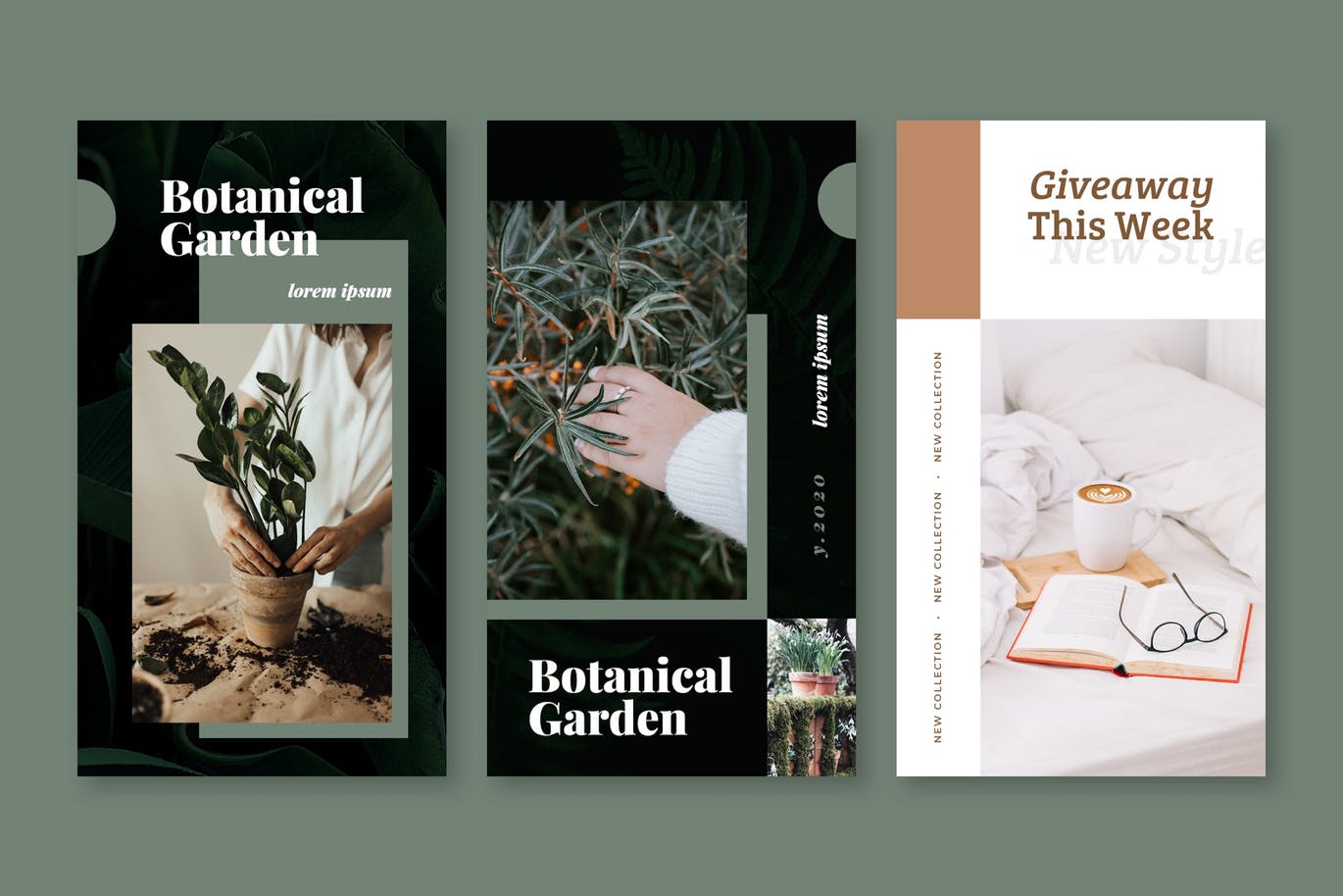 Download Шаблон для соцсетей "Botanical Garden Instagram Stories Template for Social Media" / Botanical Garden Instagram Stories Template for Social Media - Шаблон для соцсетей на тему графика instagram,story,stories,fashion,promotion,elegant,beauty,modern,psd,shop,company,corporate,photoshop