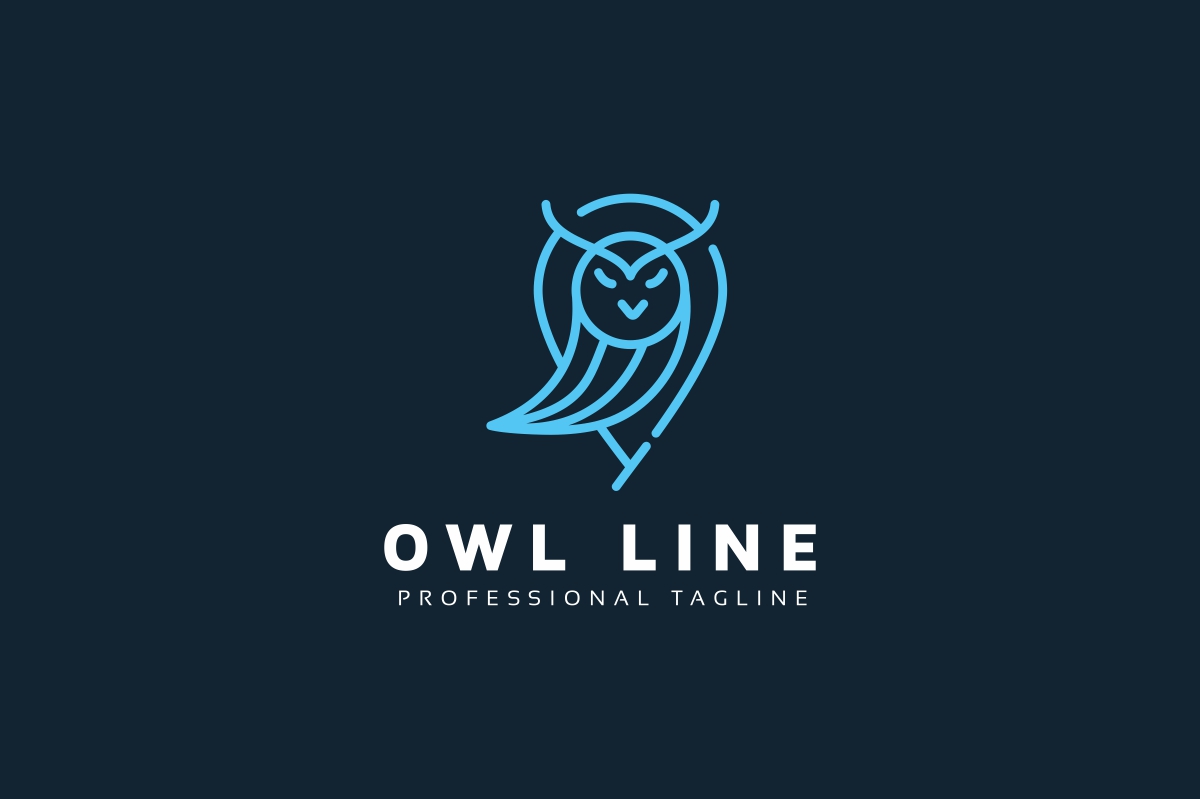 Download Шаблон логотипа "Owl Line Logo Template" / Owl Line Logo Template - Шаблон логотипа на тему графика abstract,animal,animals,app,blog,clean,company,cool,corporate,creative,elegant,entertainment,fly,game,line,logo,media,memorable,night,owl