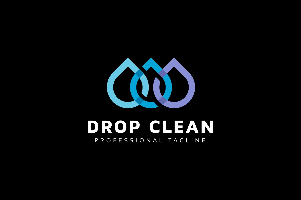 Download Шаблон логотипа "Drop Clean Logo Template" / Drop Clean Logo Template - Шаблон логотипа на тему графика clean,drop,eco,foil,green,health,leaf,leaves,life,liquid,medical,nature,spa,water