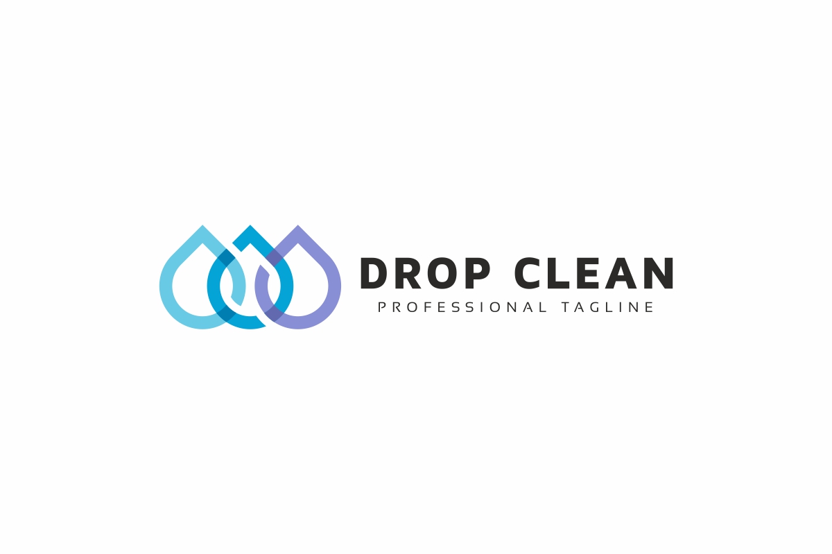 Download Шаблон логотипа "Drop Clean Logo Template" / Drop Clean Logo Template - Шаблон логотипа на тему графика clean,drop,eco,foil,green,health,leaf,leaves,life,liquid,medical,nature,spa,water