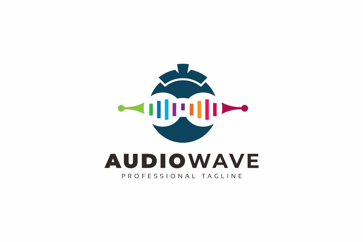 Download Шаблон логотипа "Audio Wave Logo Template" / Audio Wave Logo Template - Шаблон логотипа на тему графика audiotech,beat,logo,corporate,creative,idea,entertainment,gradient,headphones,letter,m,mobile,app,modern,music,industry,music,theme,vibes,noise