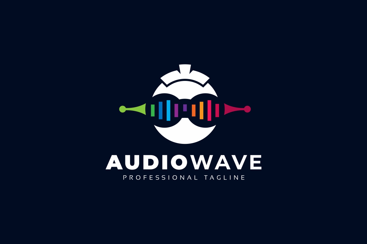 Download Шаблон логотипа "Audio Wave Logo Template" / Audio Wave Logo Template - Шаблон логотипа на тему графика audiotech,beat,logo,corporate,creative,idea,entertainment,gradient,headphones,letter,m,mobile,app,modern,music,industry,music,theme,vibes,noise