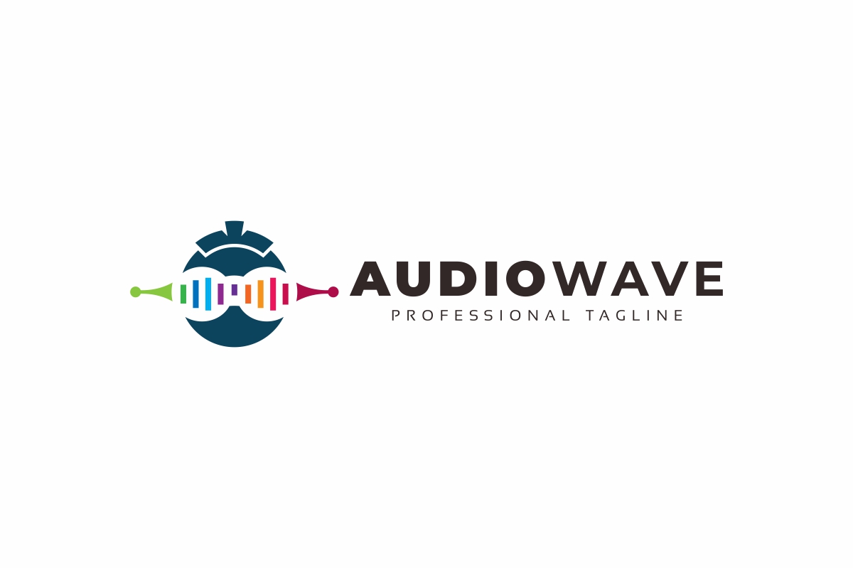 Download Шаблон логотипа "Audio Wave Logo Template" / Audio Wave Logo Template - Шаблон логотипа на тему графика audiotech,beat,logo,corporate,creative,idea,entertainment,gradient,headphones,letter,m,mobile,app,modern,music,industry,music,theme,vibes,noise