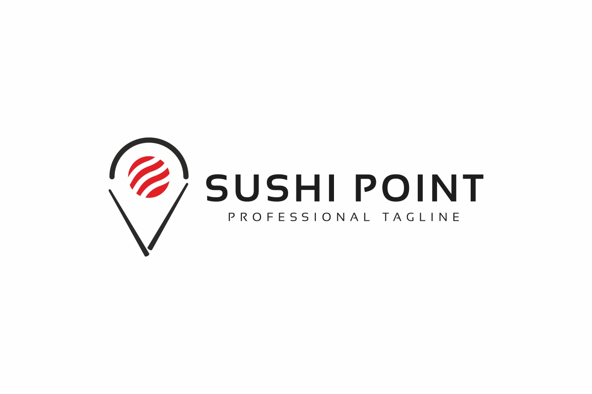 Download Шаблон логотипа "Sushi Point Logo Template" / Sushi Point Logo Template - Шаблон логотипа на тему графика algae,brand,branding,chef,chinese,delicious,delight,fish,food,futo,japanese,maki,nigiri,restaurant,rice,roll,sake,salmon,seafood,shop