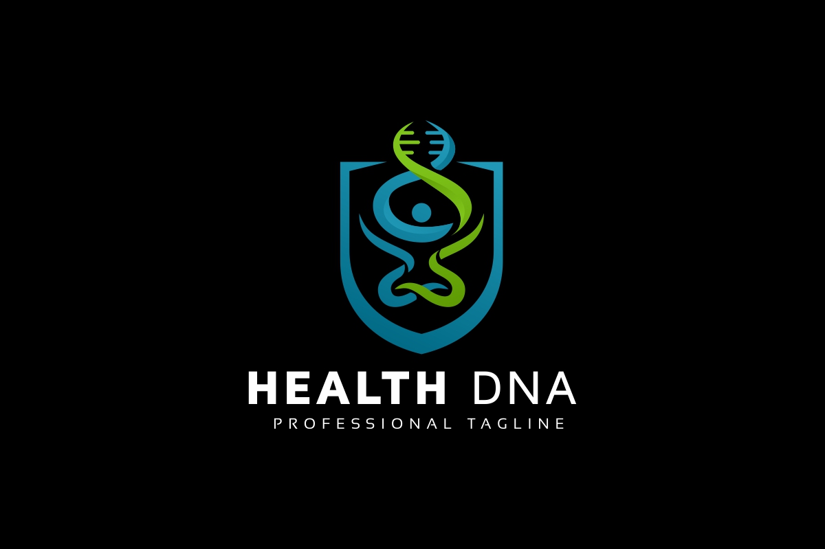 Download Шаблон логотипа "Human Health DNA Logo Template" / Human Health DNA Logo Template - Шаблон логотипа на тему графика analysis,dna,bio,genetic,medical,branding,dna,logo,repair,strand,energy,evolution,gene,genome,green,growth,health,helix,human,lab