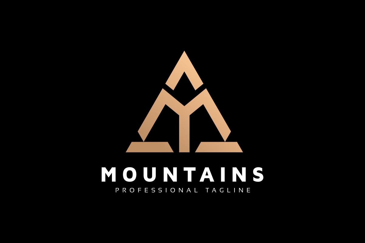Download Шаблон логотипа "Mountains M Letter Logo Template" / Mountains M Letter Logo Template - Шаблон логотипа на тему графика business,consulting,creative,design,letter,m,logo,marketing,media,metro,modern,mountain,professional,studio