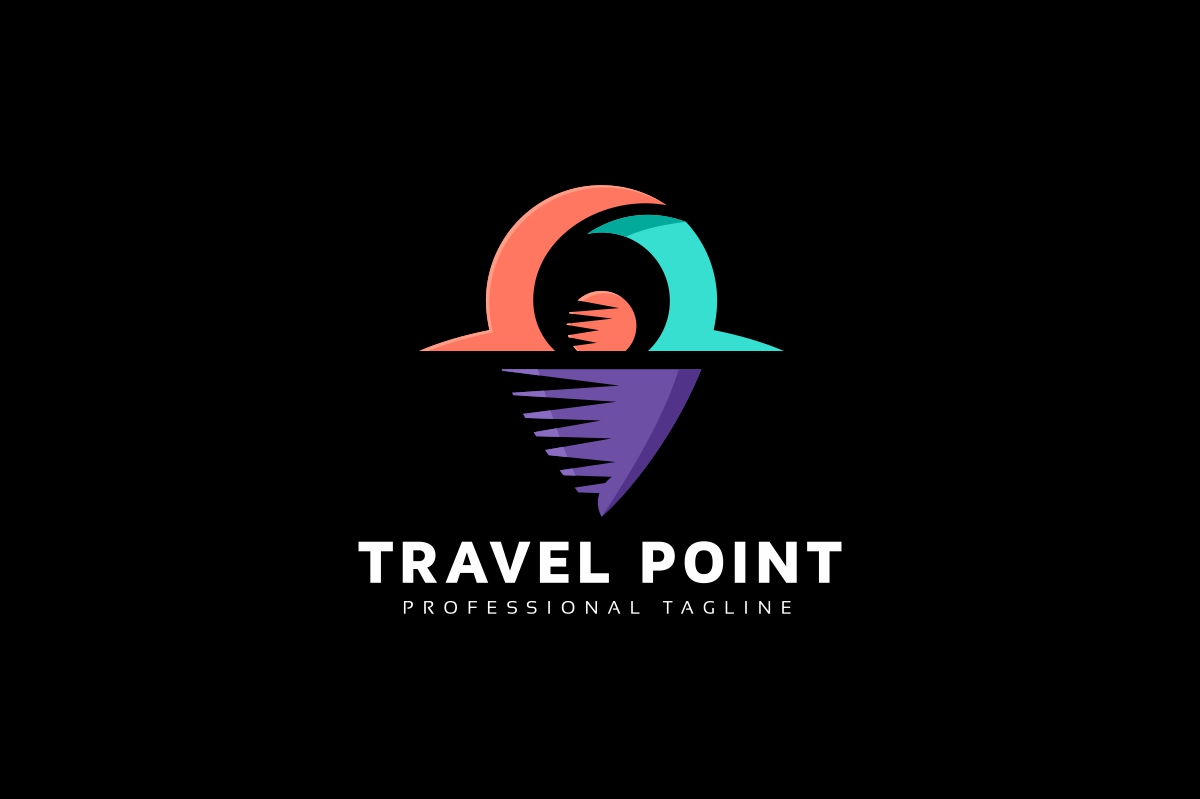 Download Шаблон логотипа "Travel Point Logo Template" / Travel Point Logo Template - Шаблон логотипа на тему графика app,destination,find,flat,holiday,island,journey,location,map,mountain,nature,navigation,ocean,pin,place,point,pointer,position,sea,sky