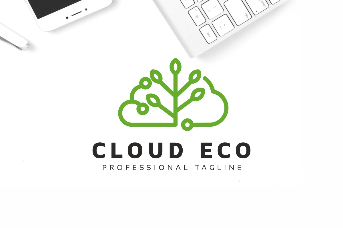 Download Шаблон логотипа "Cloud Eco Logo Template" / Cloud Eco Logo Template - Шаблон логотипа на тему графика awareness,beauty,cloud,computing,connect,connection,data,digital,ecology,ecommerce,flowers,grow,herbal,shop,host,hosting,leaf,market,marketing,media