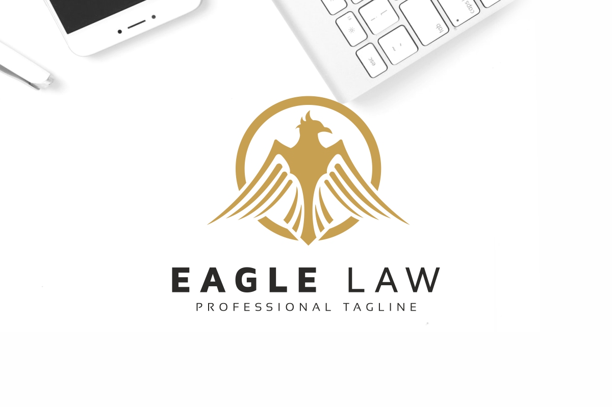 Download Шаблон логотипа "Eagle Law Logo Template" / Eagle Law Logo Template - Шаблон логотипа на тему графика animals,automotive,bird,boutique,creative,business,logo,crest,crown,design,eagle,fly,gold,heraldry,hotel,identity,inspiration,king,luxury,medieval