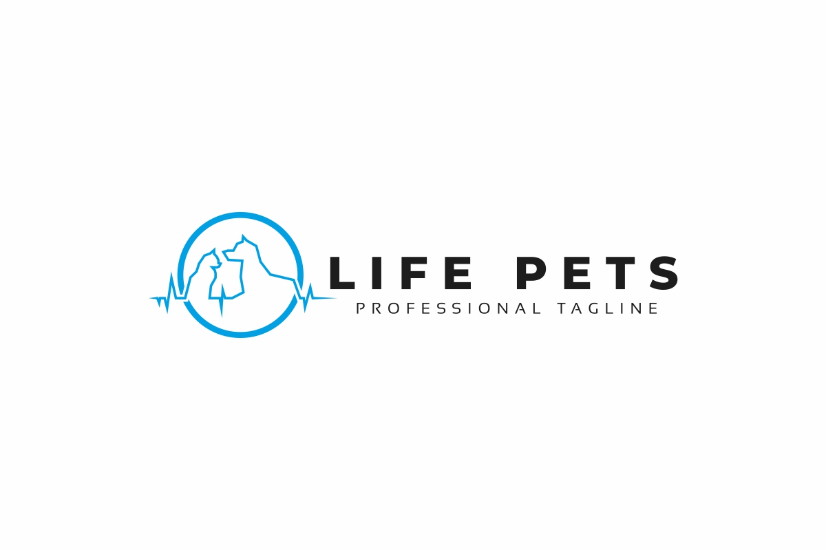 Download Шаблон логотипа "Life Pets Logo Template" / Life Pets Logo Template - Шаблон логотипа на тему графика animal,animals,badge,branding,care,cat,circle,clinic,company,corporate,cross,cure,disease,doctor,dog,heal,hospital,life,medical,medicine