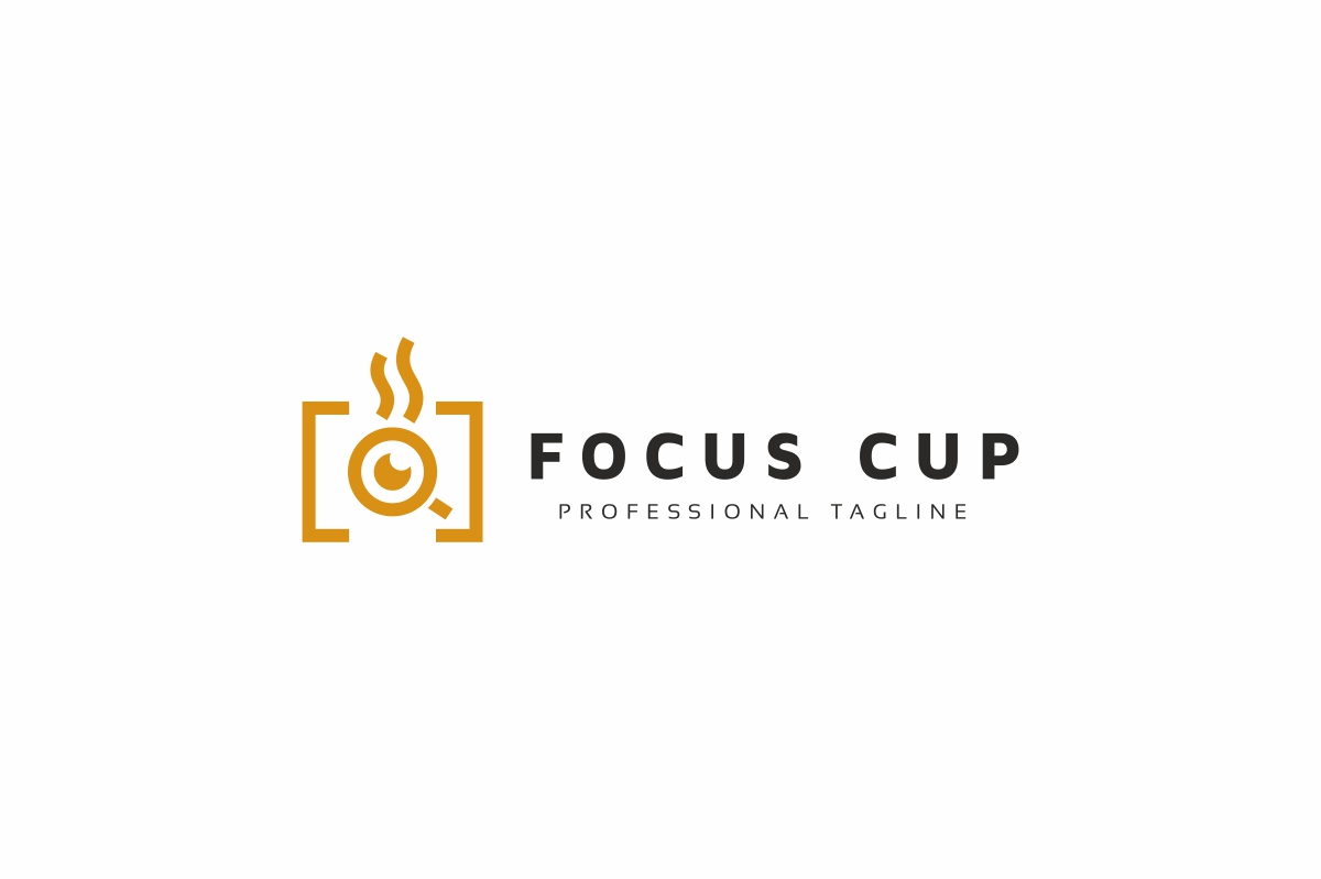 Download Шаблон логотипа "Focus Cup Logo Template" / Focus Cup Logo Template - Шаблон логотипа на тему графика focus,abstract,art,bar,beverage,business,cafe,coffee,corporate,creative,cup,design,drink,hot,logo,logotype,luxury,menu,style,symbol