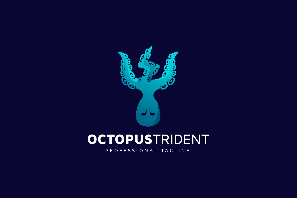 Download Шаблон логотипа "Octopus Trident Logo Template" / Octopus Trident Logo Template - Шаблон логотипа на тему графика animal,art,background,design,download,element,fish,graphic,icon,illustration,isolated,kraken,line,line art,logo,nature,nautical,ocean,octopus,outline