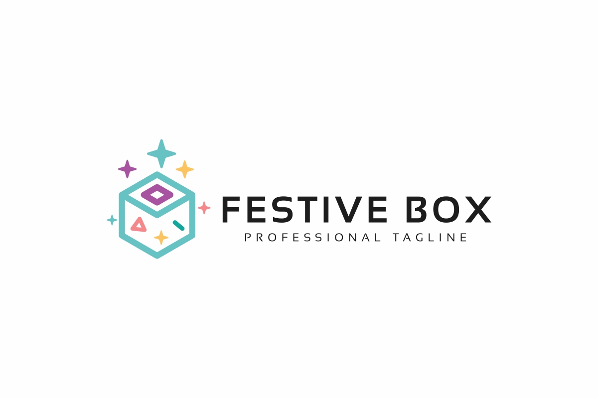 Download Шаблон логотипа "Festive Box Logo Template" / Festive Box Logo Template - Шаблон логотипа на тему графика anniversary,birthday,box,boxes,celebration,christmas,credit card,digital shopping,festive,fun,gift,giving,happy,love,marketing,marketplace,online,online banking,pack,package