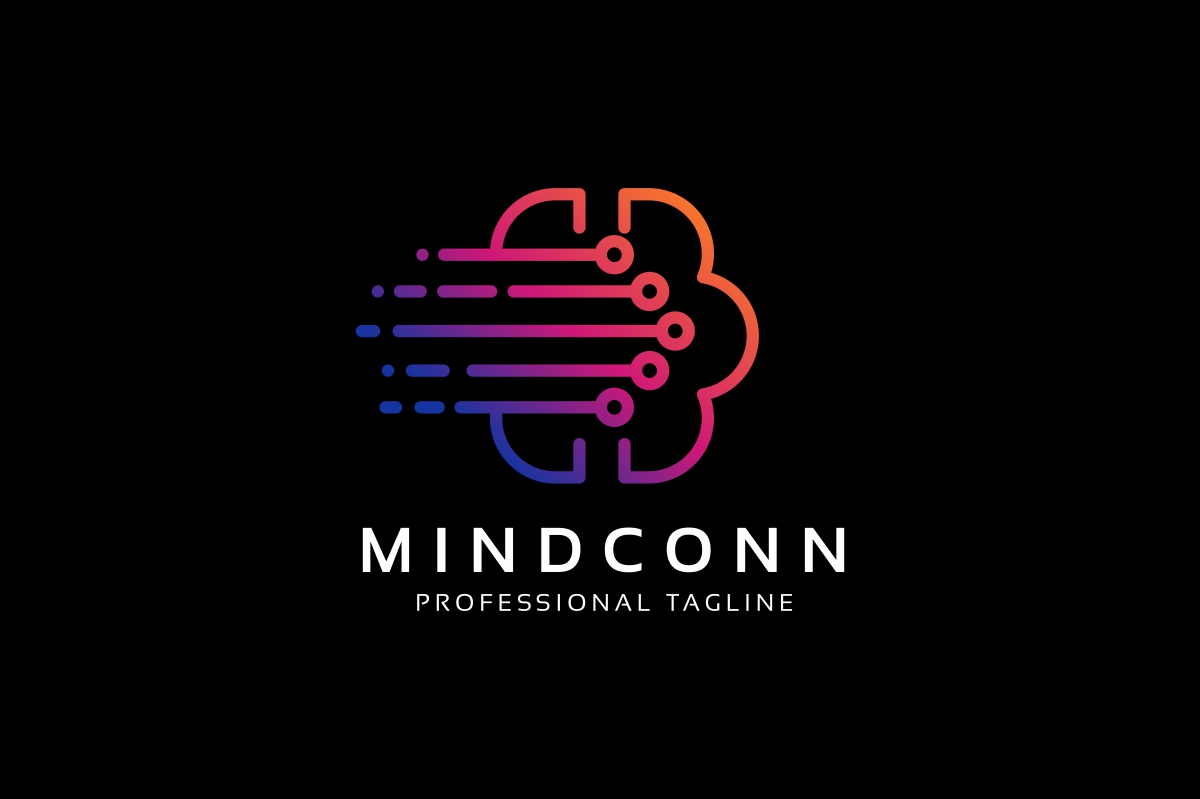 Download Шаблон логотипа "Digital Mind Logo Template" / Digital Mind Logo Template - Шаблон логотипа на тему графика blue,brain,connection,digital,dot,dots,green,idea,mind,modern,orange,process,spark,tech,think,thinking,thought