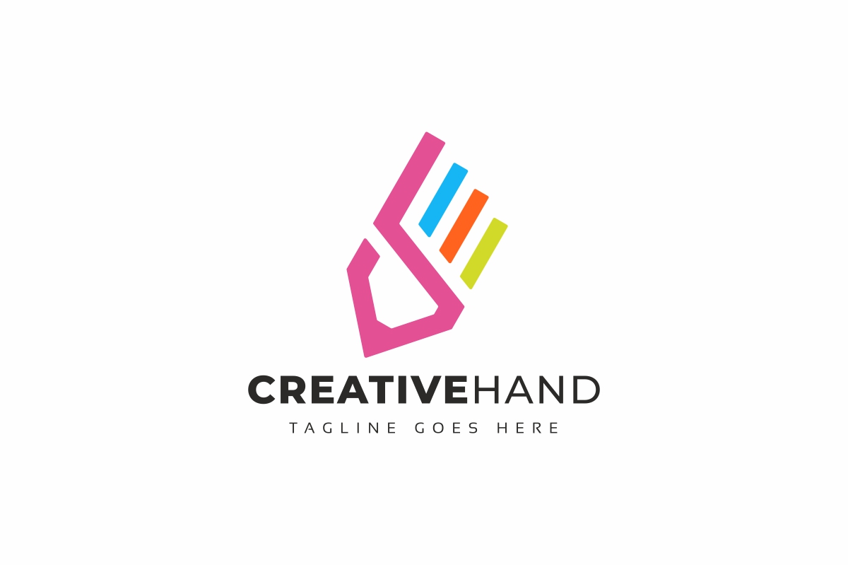 Download Шаблон логотипа "Creative Hand Logo Template" / Creative Hand Logo Template - Шаблон логотипа на тему графика art gallery,art school,charity foundation logo,colorful,community,creative,crowd,diy,friends,friendship,fun,fund,group,hand,handmade shop,happy kindergarten,healthcare,help,hope,human