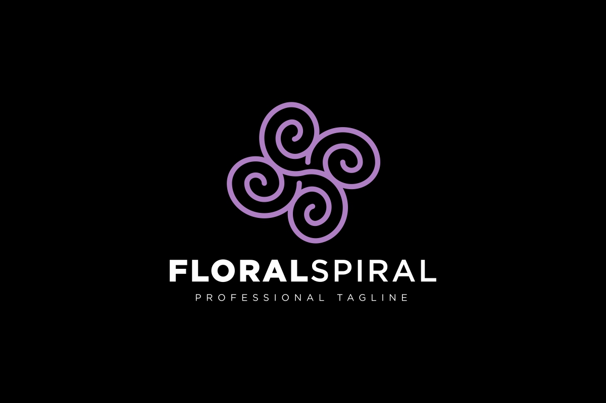 Download Шаблон логотипа "Floral Spiral Logo Template" / Floral Spiral Logo Template - Шаблон логотипа на тему графика app,astrology,beauty salon logo,beauty spa logo,cluster,connected,creative,curve,curves,delicate,elegant,floral spiral,florist logo,flower group,flowers,hypnosis,hypnotic symbol,petal,petals,