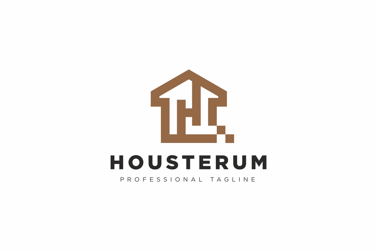 Download Шаблон логотипа "House H Letter Logo Template" / House H Letter Logo Template - Шаблон логотипа на тему графика architecture,construction,construction company,h letter,h logo,home,house,house logo,interior,letter,real estate,solid