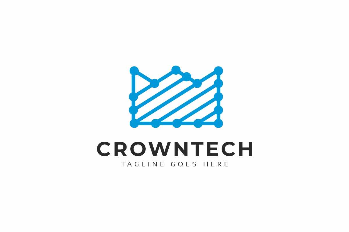 Download Шаблон логотипа "Crown Tech Logo Template" / Crown Tech Logo Template - Шаблон логотипа на тему графика apparel,bold,capital,clothing,club,communication,creative,crown,development,fashion,king,kingdom,letter m,letter w,logo,m letter,majestic,media,monarchal,queen