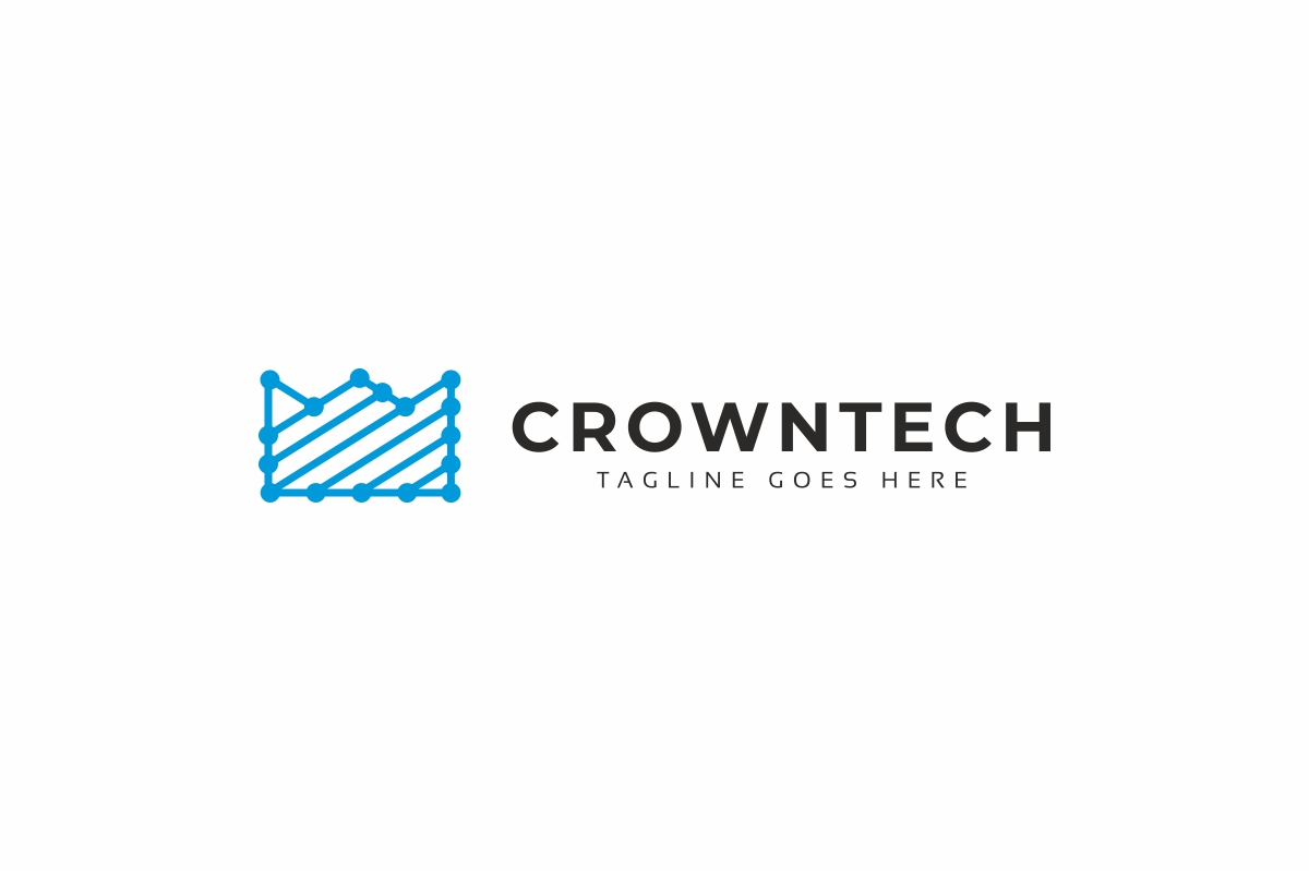 Download Шаблон логотипа "Crown Tech Logo Template" / Crown Tech Logo Template - Шаблон логотипа на тему графика apparel,bold,capital,clothing,club,communication,creative,crown,development,fashion,king,kingdom,letter m,letter w,logo,m letter,majestic,media,monarchal,queen