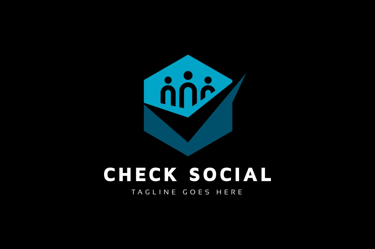 Download Шаблон логотипа "Check Social Logo Template" / Check Social Logo Template - Шаблон логотипа на тему графика agency,approve,approved,blog,business,check,child,children,company,corporate,good,help,human,identity,logo,man,network,ok,okay,people