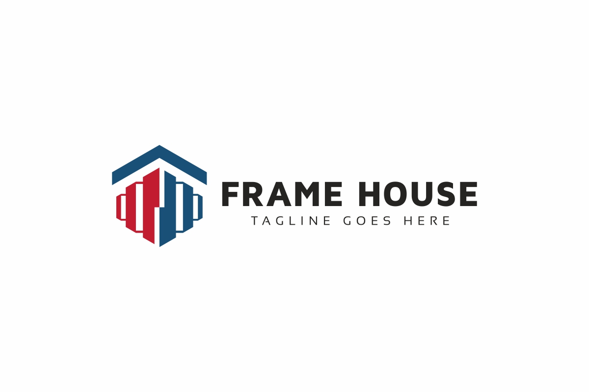 Download Шаблон логотипа "Frame House Logo Template" / Frame House Logo Template - Шаблон логотипа на тему графика brand,branding,builder,building,business,carpenter,company,construction,contractor,hammer,home,house,house frame,identity,measure,print ready,renos,renovation,repair,reparation