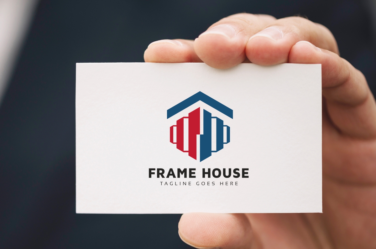 Download Шаблон логотипа "Frame House Logo Template" / Frame House Logo Template - Шаблон логотипа на тему графика brand,branding,builder,building,business,carpenter,company,construction,contractor,hammer,home,house,house frame,identity,measure,print ready,renos,renovation,repair,reparation