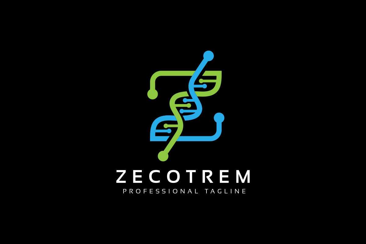 Download Шаблон логотипа "Z Letter DNA Logo Template" / Z Letter DNA Logo Template - Шаблон логотипа на тему графика technology,letter,icon,symbol,vector,science,sign,laboratory,dna,logotype,element,design,medical,abstract,business,medicine,alphabet,biology,company,font